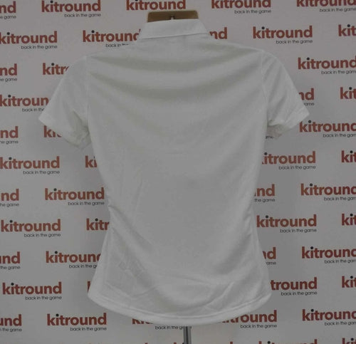 Back view of white adidas Performance Polo Shirt displayed on mannequin