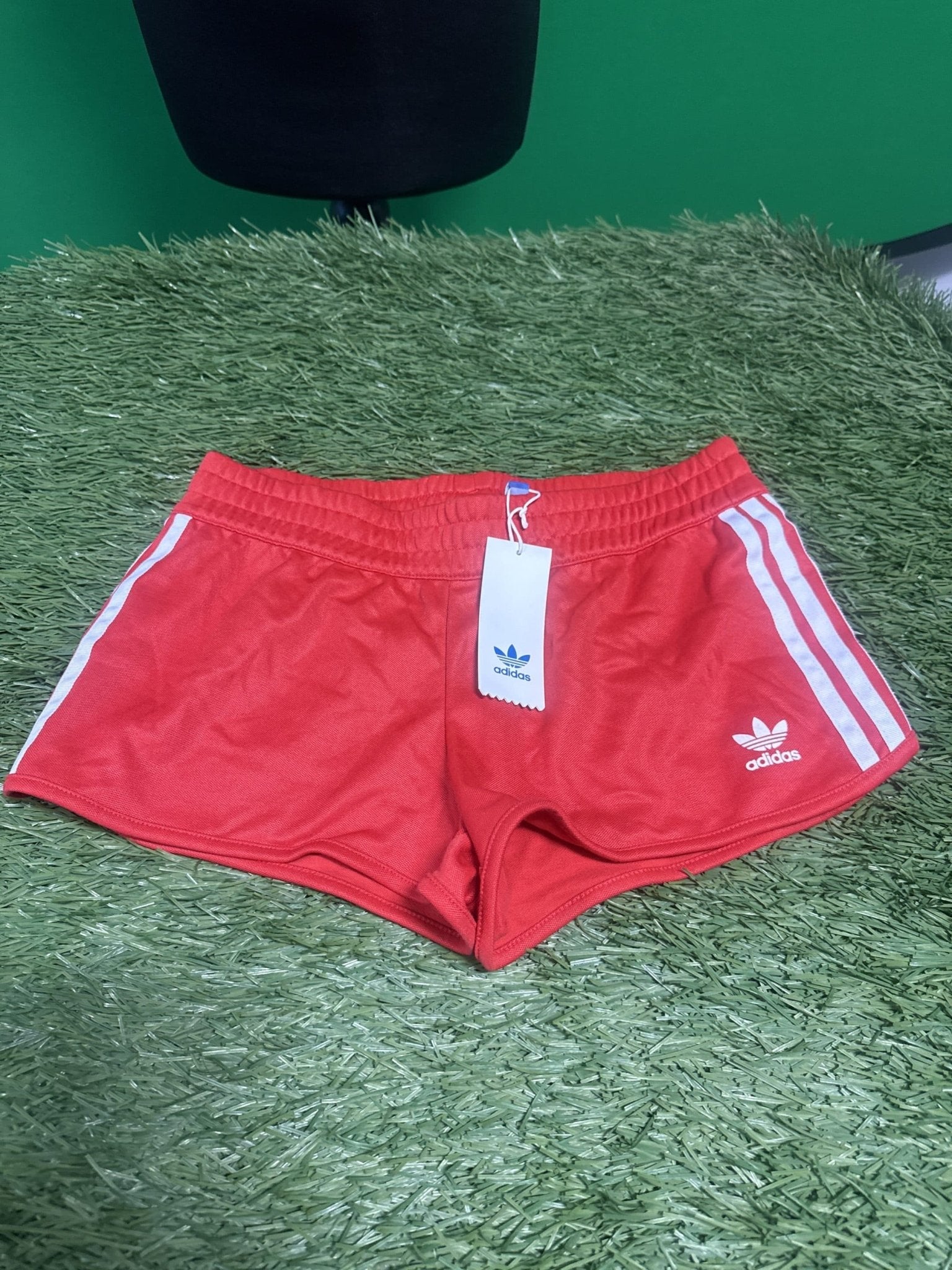 adidas Red Sports Shorts with White Stripes - kitround kitround product