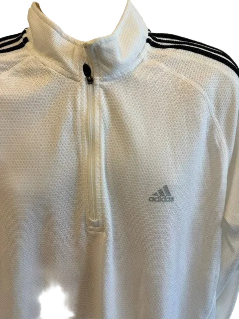 adidas Climb 365 White Long Sleeve 1/2 Zip Top XL