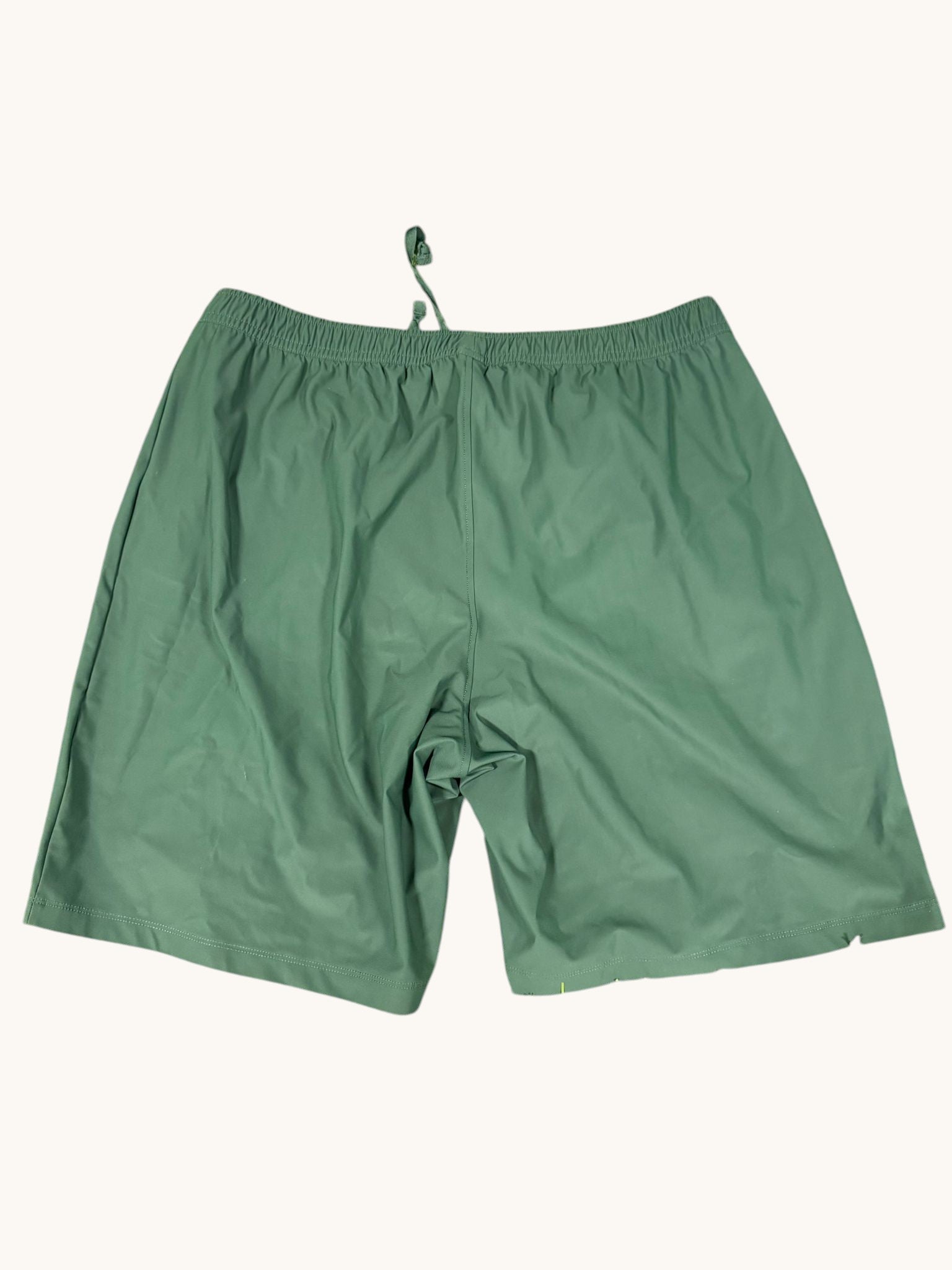 Bjorn Borg Men's green performance tennis shorts with elastic waistband and drawstring. Size L.