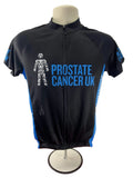 Black Cycling Jersey with Man Graphic Prostate Cancer UK - kitround kitround product