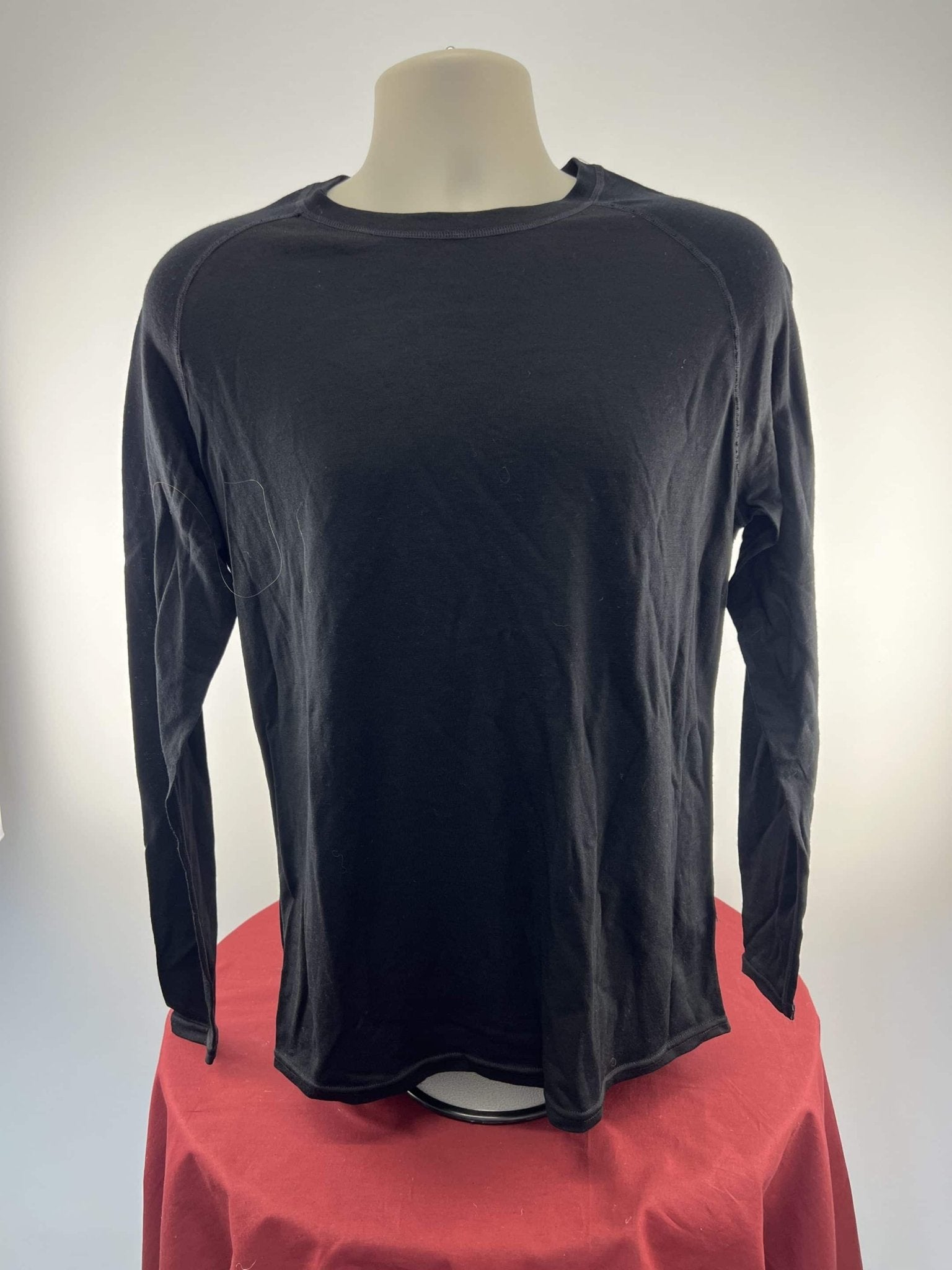 Black Merino Long Sleeve Training Top - kitround kitround product