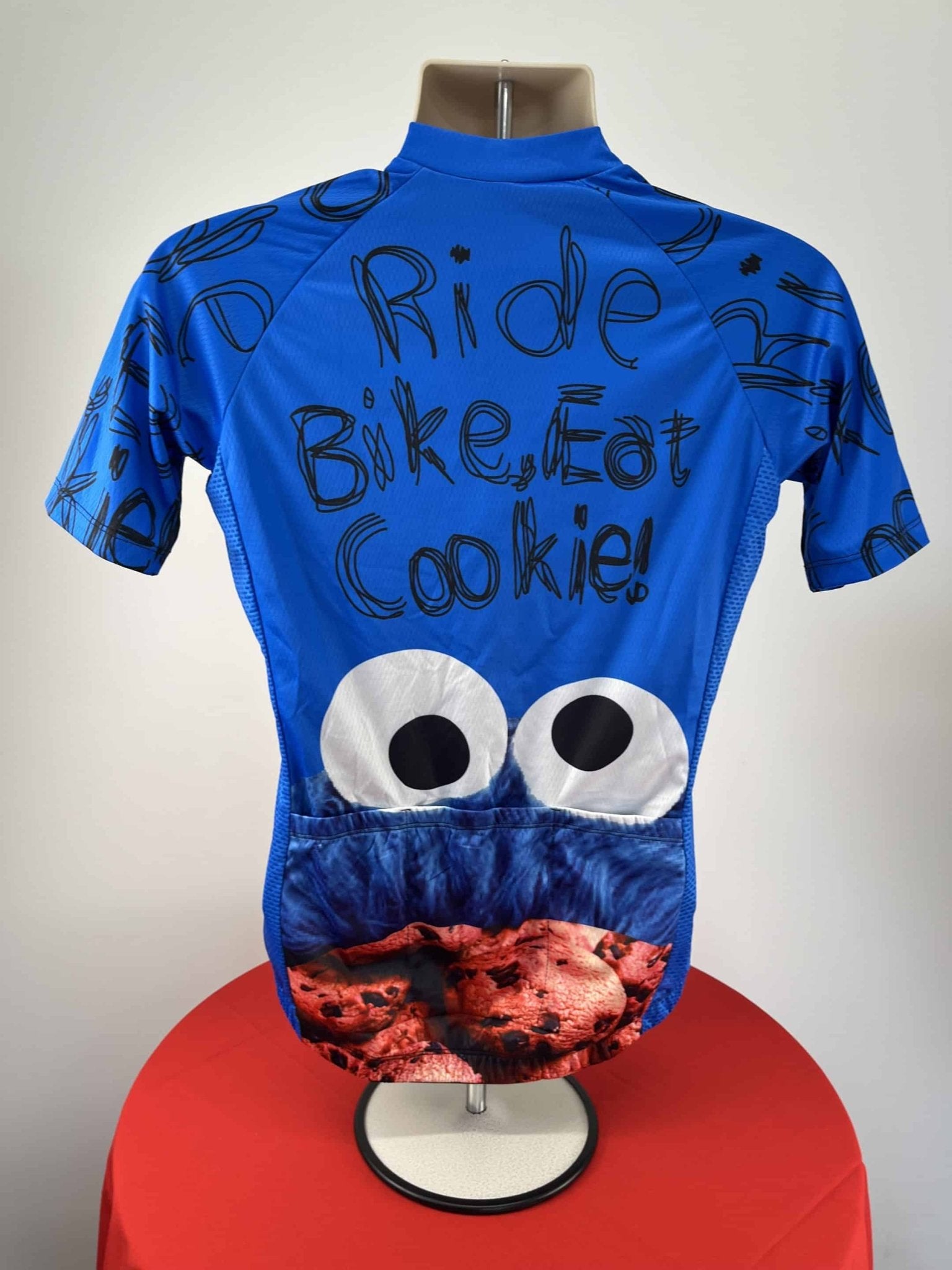 Blue Cookie Monster Printed Cycling Jersey - kitround kitround product