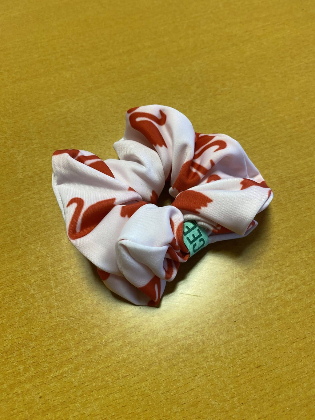 Boncee Multicoloured Hair Scrunchies - White with Red Swans - kitround Staines Rugby Club product