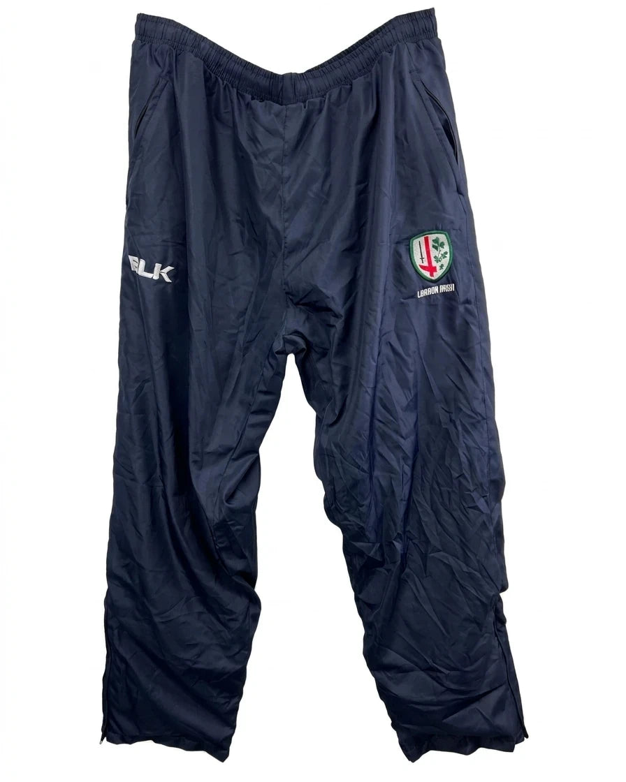 Men's BLK London Irish Tracksuit Bottoms Navy Blue 4XL