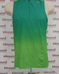 adidas Women's Green Double Layer Sports Top with Heart Monitor Sensors