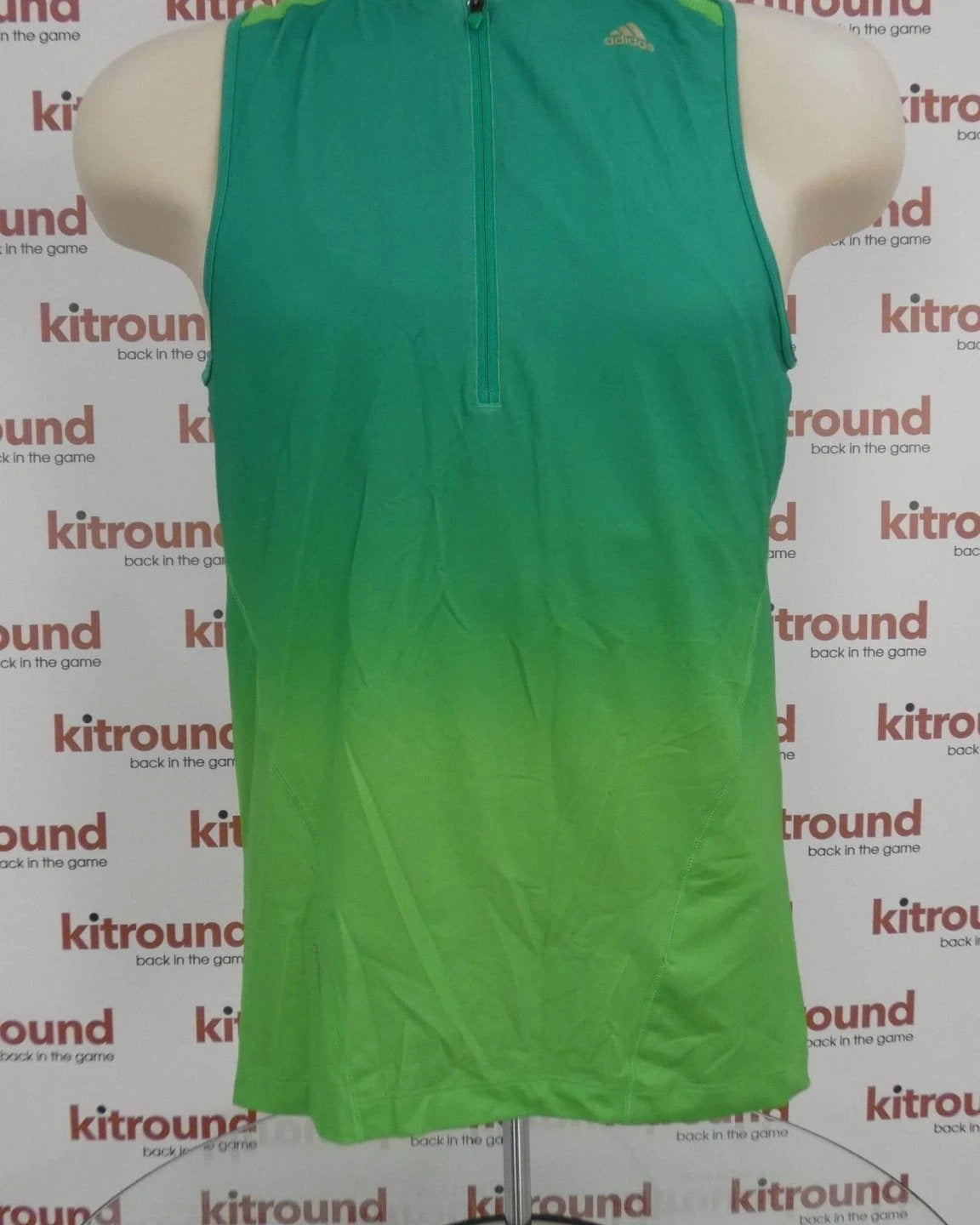 adidas Women's Green Double Layer Sports Top with Heart Monitor Sensors