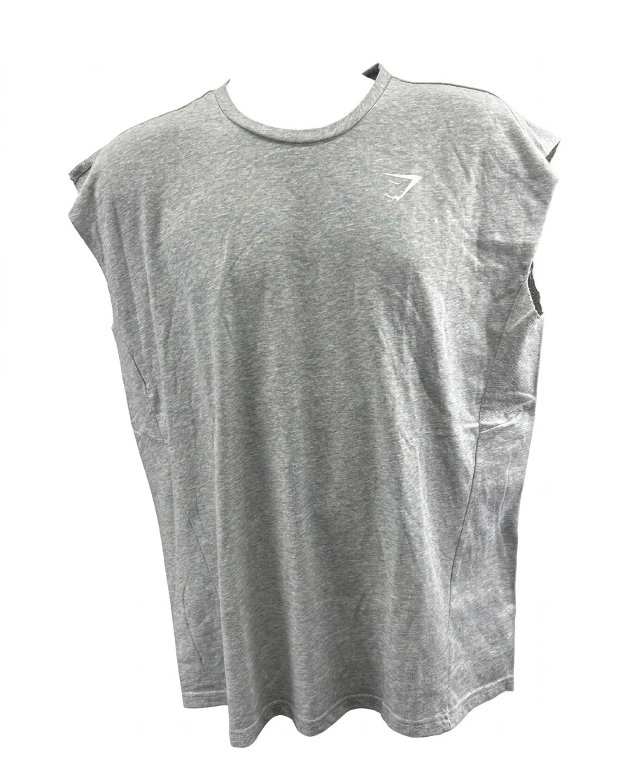 Men's Gymshrk  Grey Sleeveless Gym Top