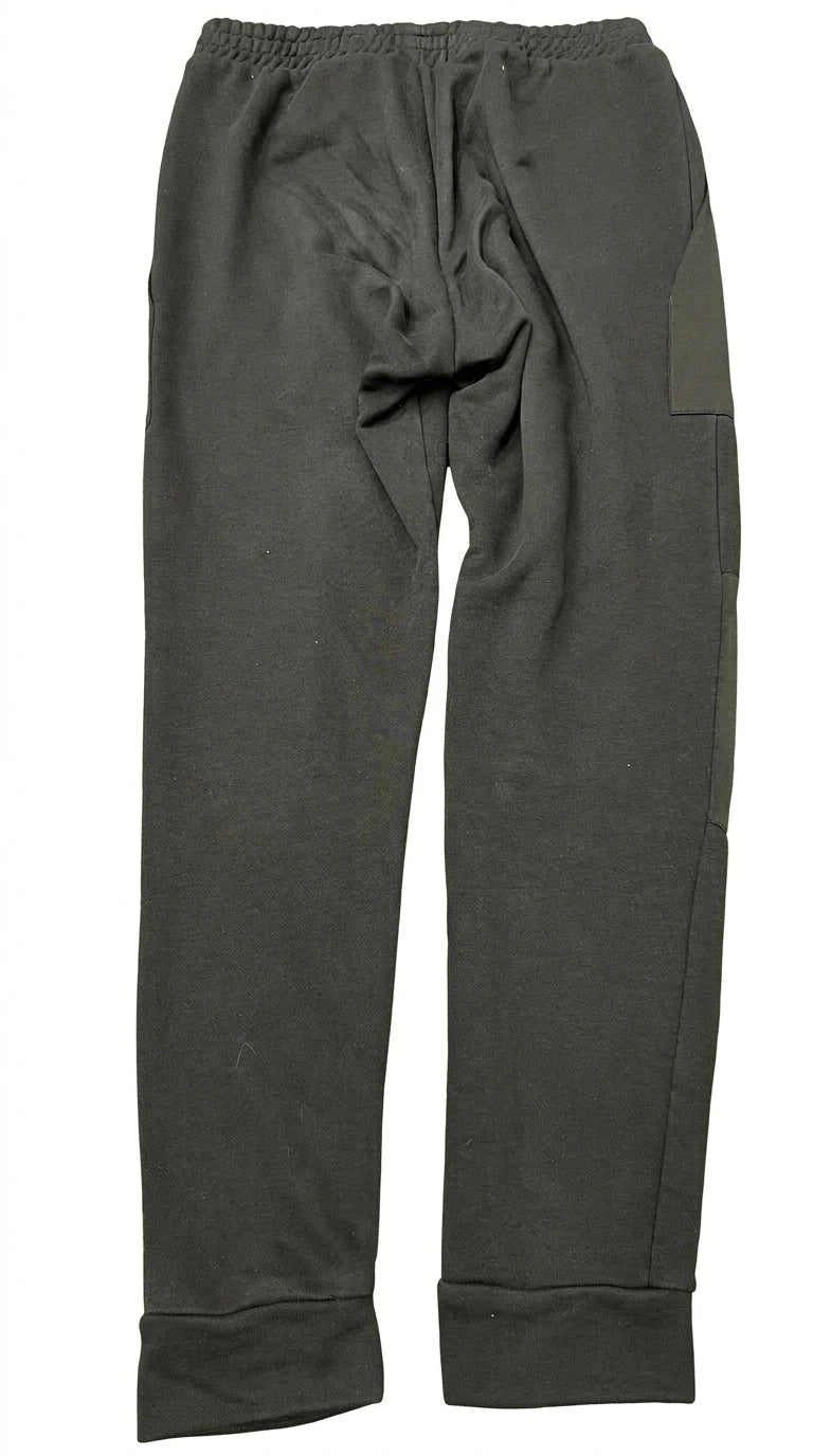 Comfort-Focused Black Panel Joggers