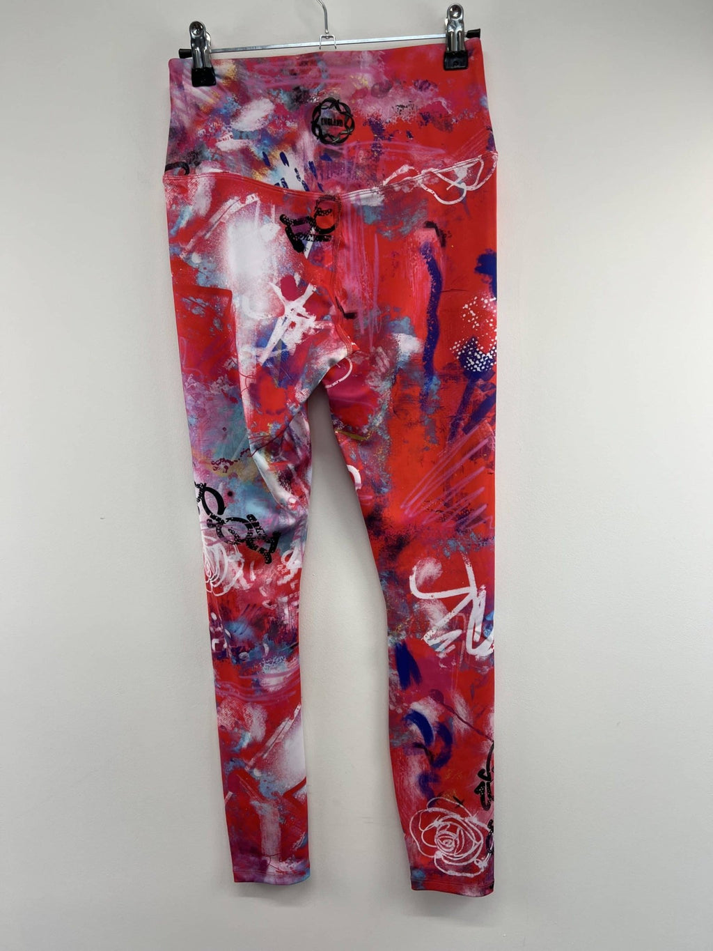 England Netball Graffiti Full Print Leggings Size 12 - kitround England Netball product