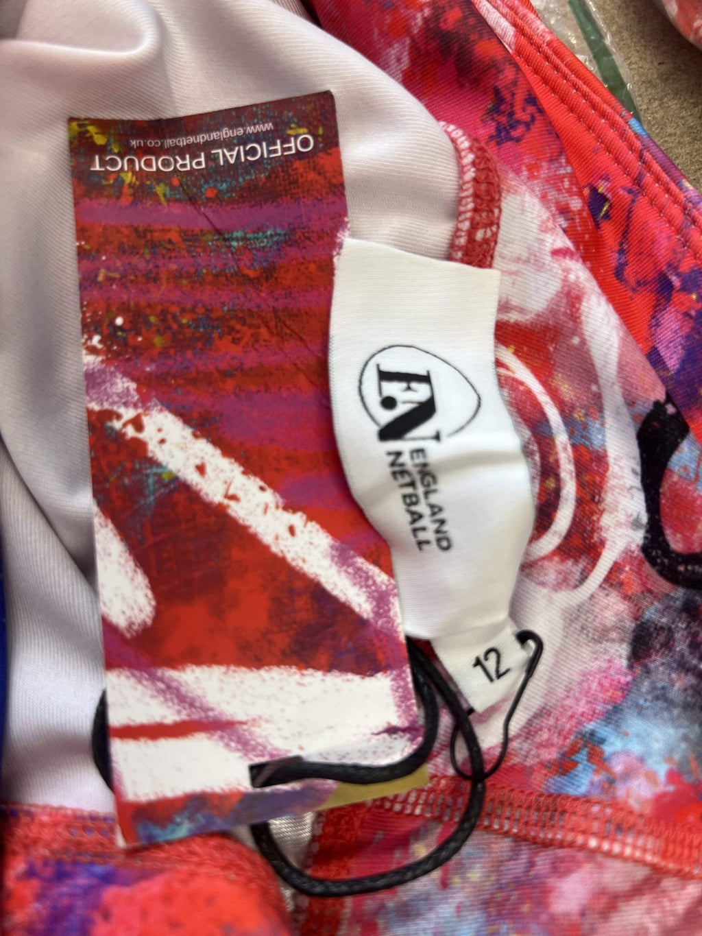 England Netball Graffiti Full Print Leggings Size 12 - kitround England Netball product