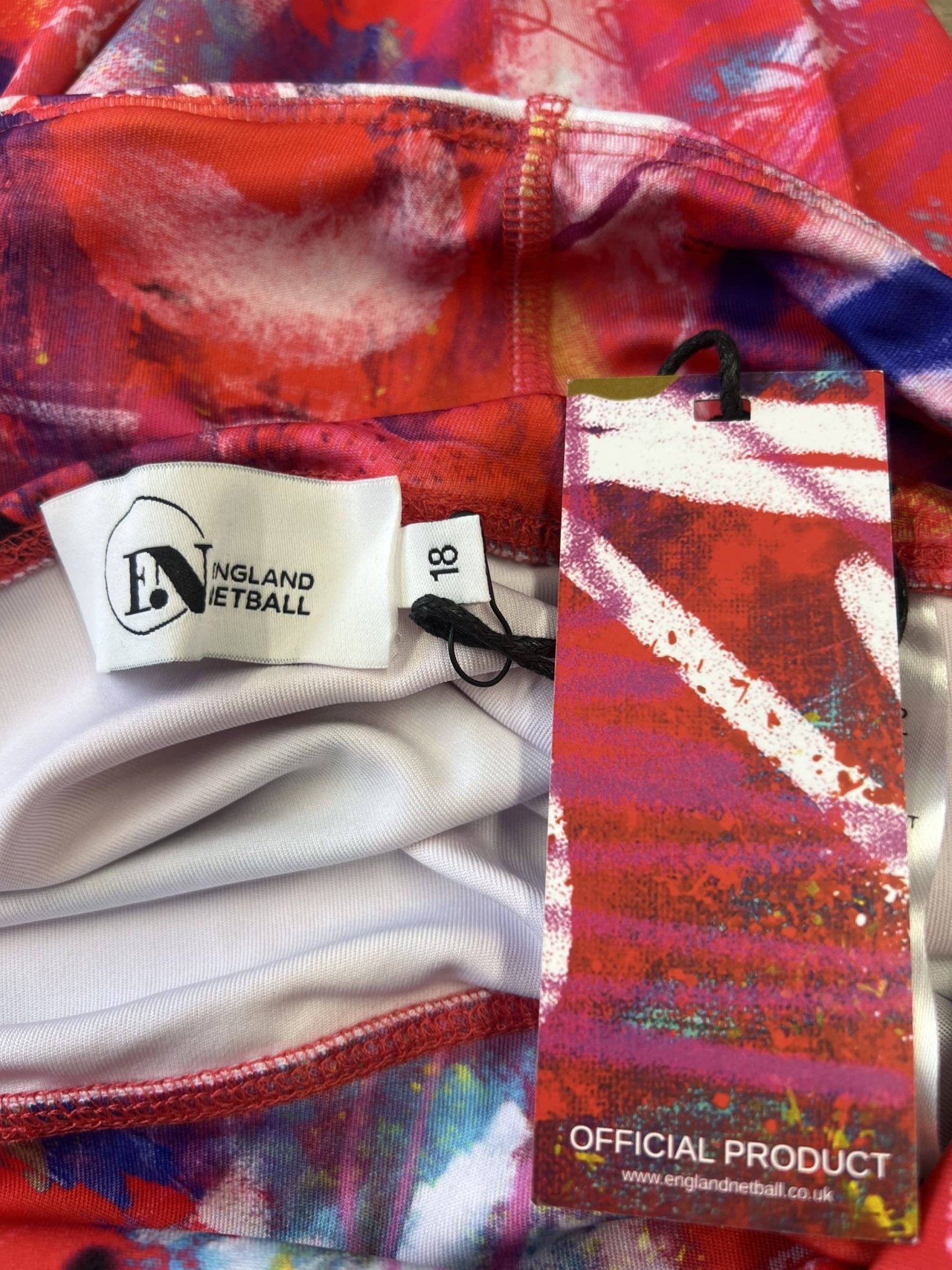 England Netball Graffiti Leggings Full Print Size 18 - kitround England Netball product