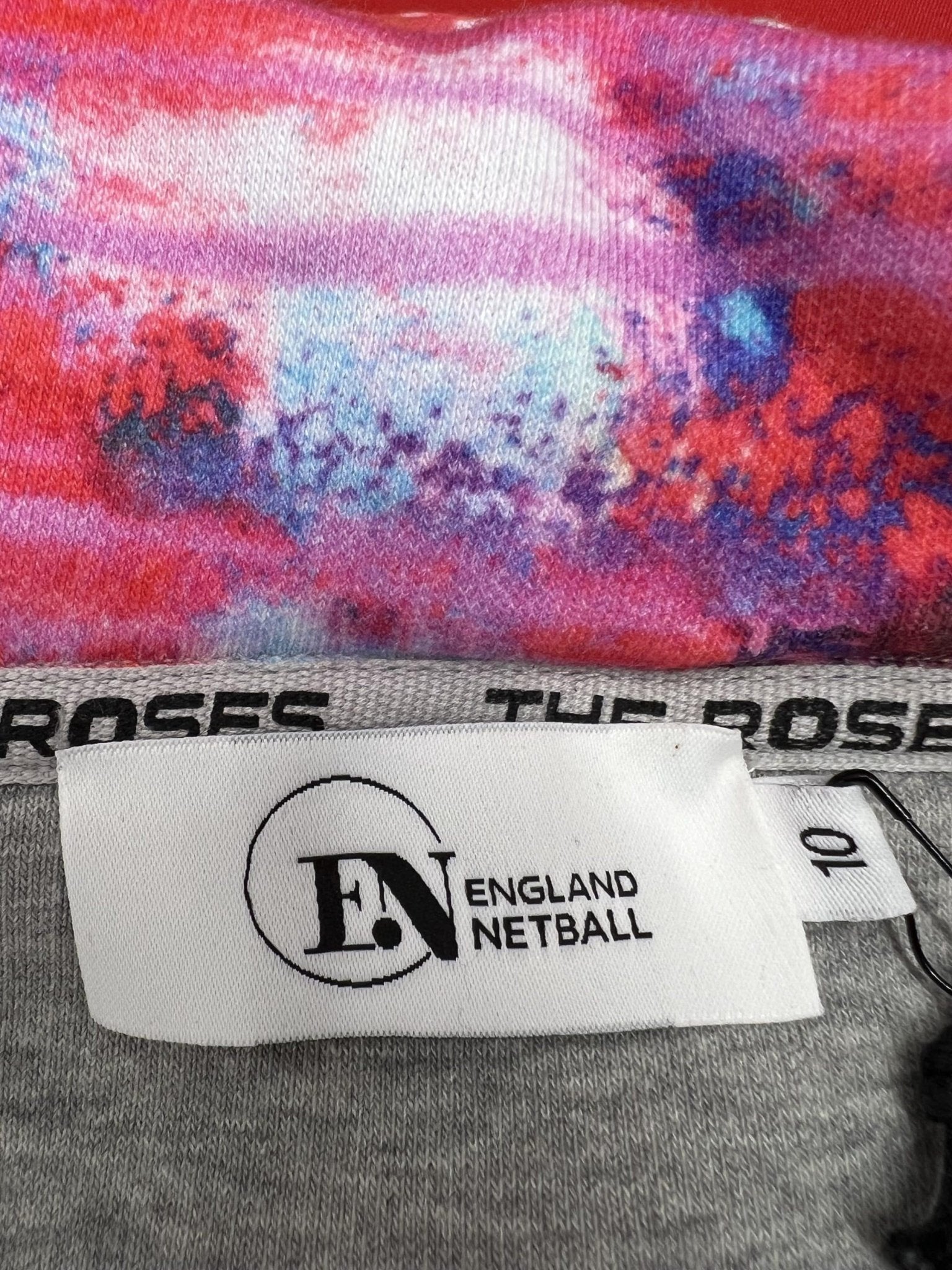 England Netball Graffiti Lined Zip Through Hoodie Size 10 - kitround England Netball product
