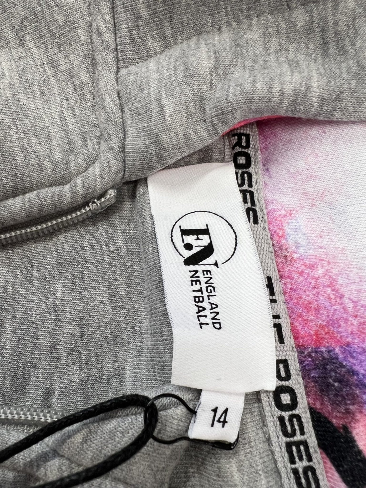 England Netball Graffiti Lined Zip Through Hoodie Size 14 - kitround England Netball product
