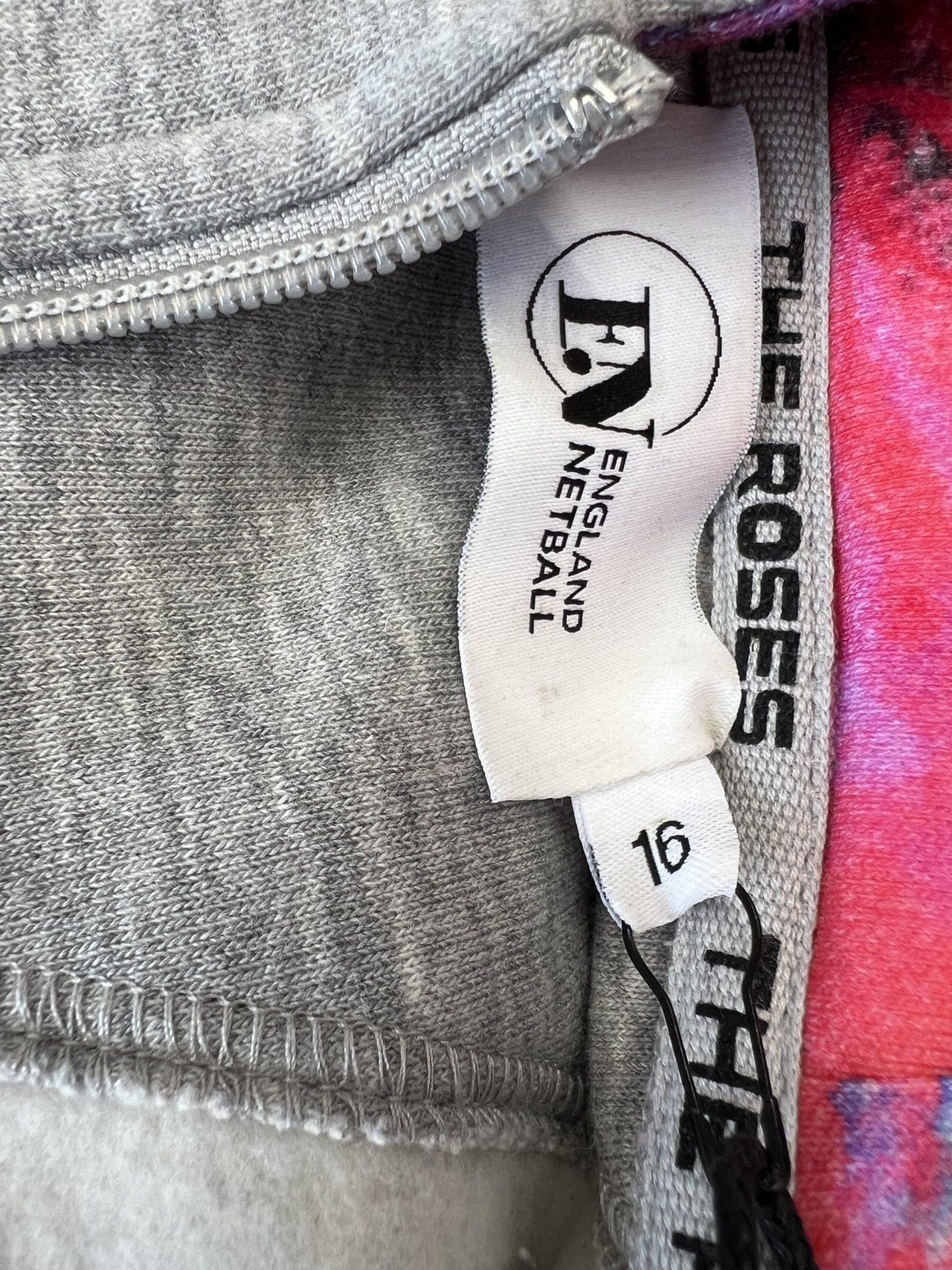 England Netball Graffiti Lined Zip Through Hoodie Size 16 - kitround England Netball product