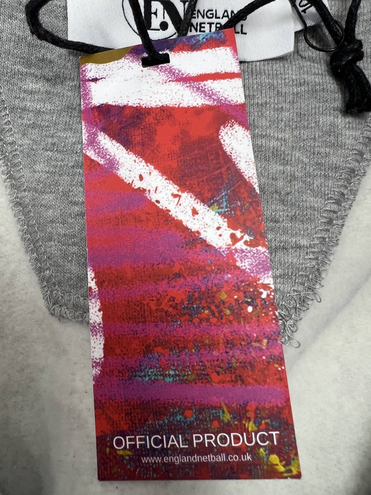 England Netball Graffiti Lined Zip Through Hoodie Size 16 - kitround England Netball product