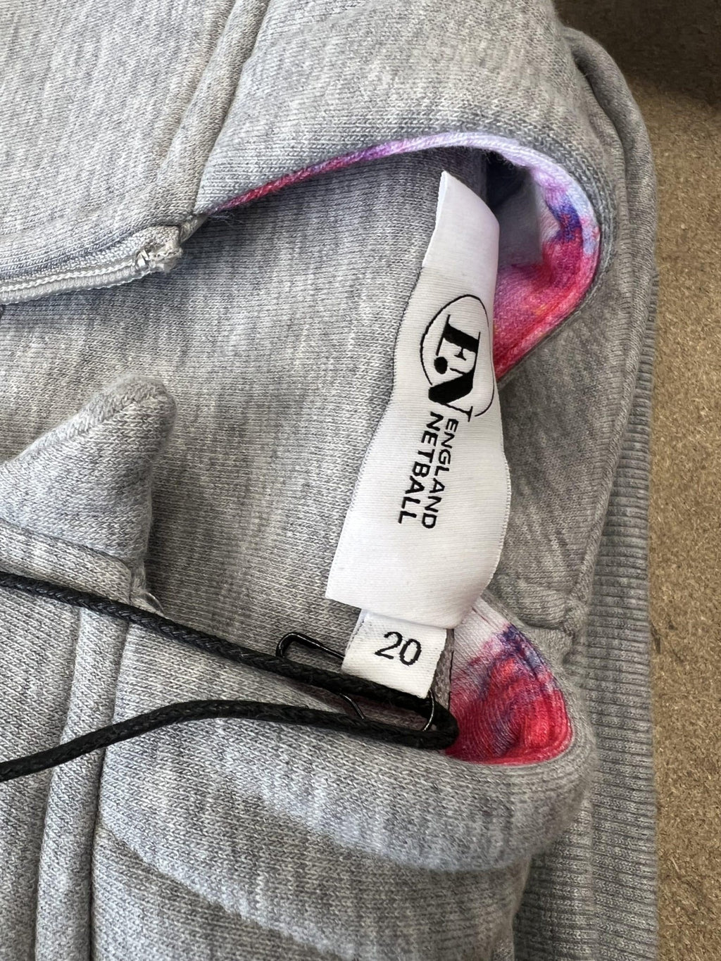England Netball Graffiti Lined Zip Through Hoodie Size 20 - kitround England Netball product
