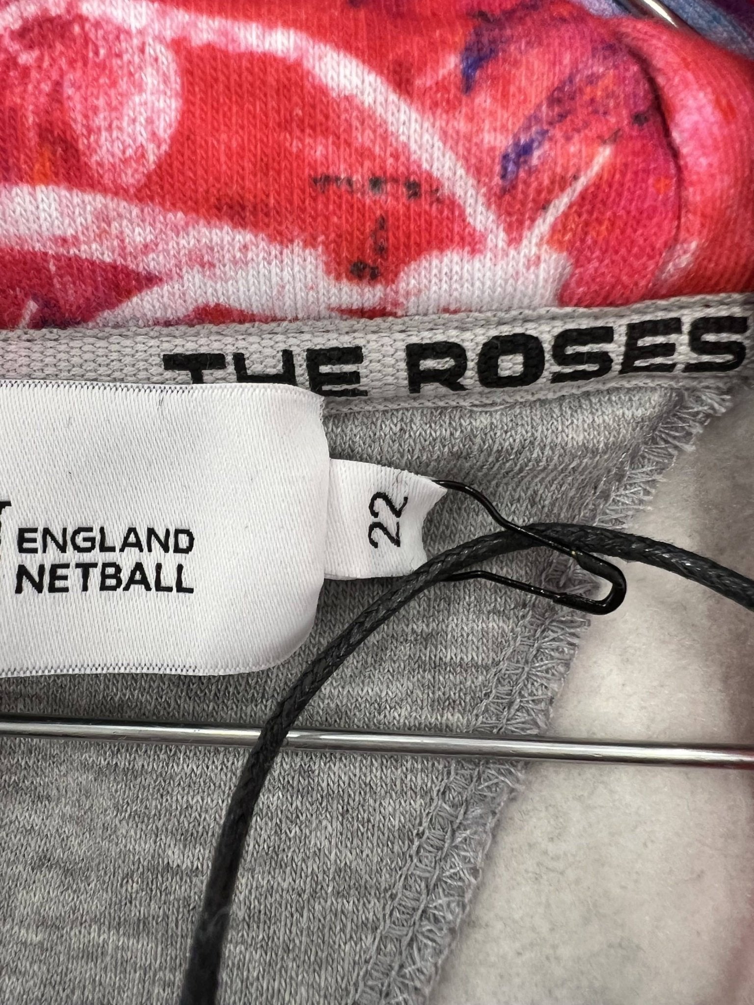 England Netball Graffiti Lined Zip Through Hoodie Size 22 - kitround England Netball product