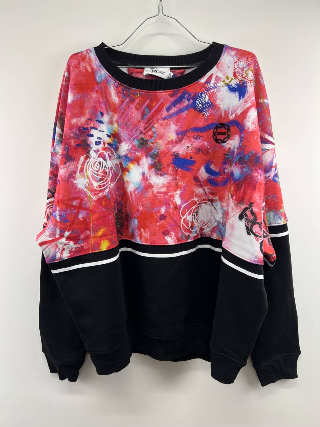 England Netball Graffiti Loose Fit Sweatshirt Size 20 - kitround England Netball product