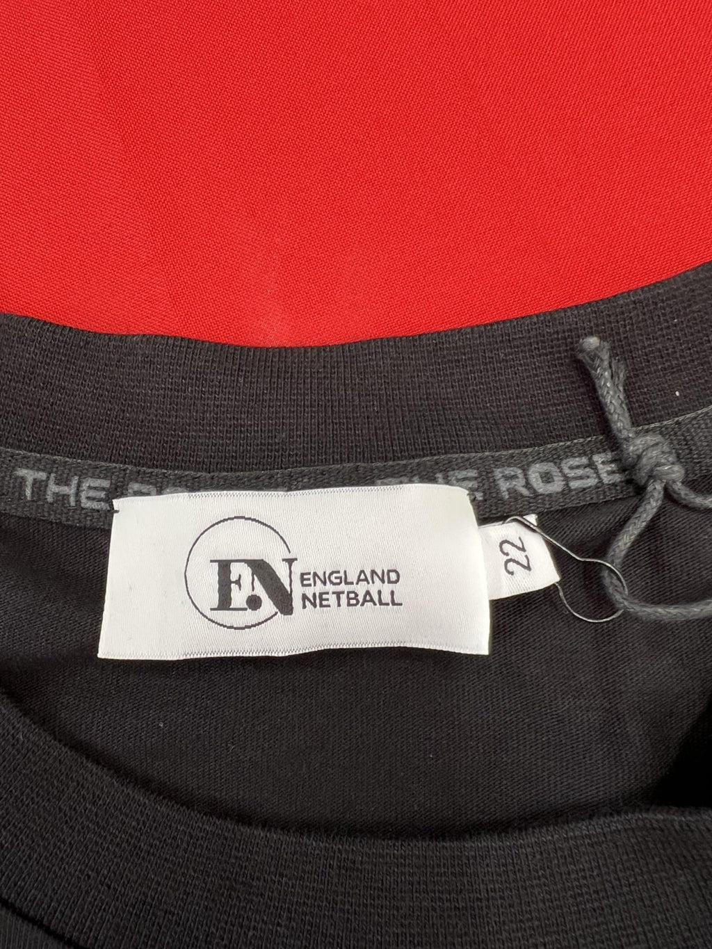 England Netball Graffiti Roses Block Front T-Shirt Size 22 - kitround England Netball product