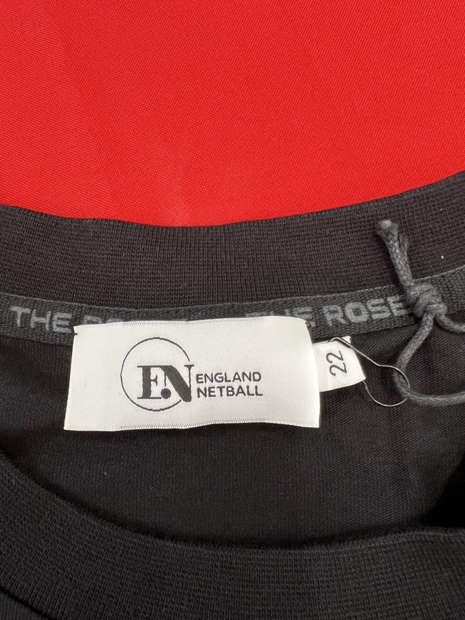 England Netball Graffiti Roses Block Front T-Shirt Size 22 - kitround England Netball product