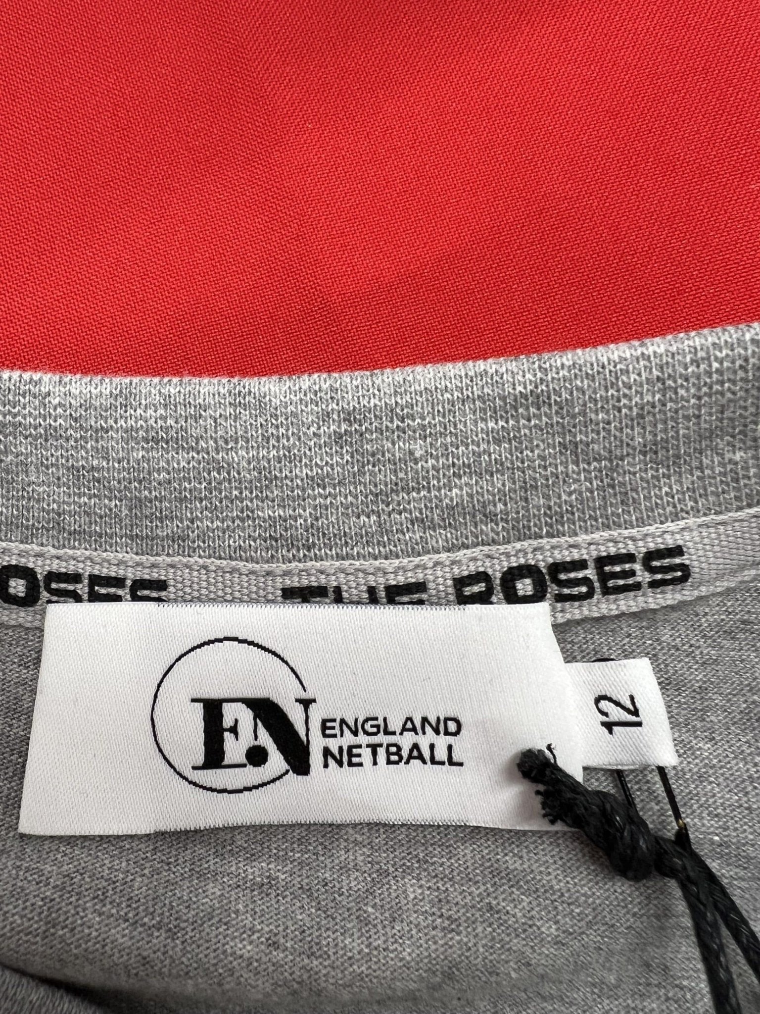 England Netball Graffti Text Repeat Roses T-Shirt - kitround England Netball product