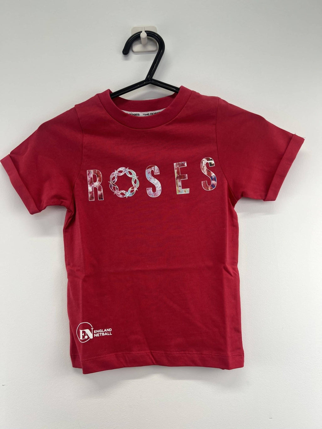 England Netball Roses Graffiti Supporters T-Shirt Kids Size S - kitround England Netball product