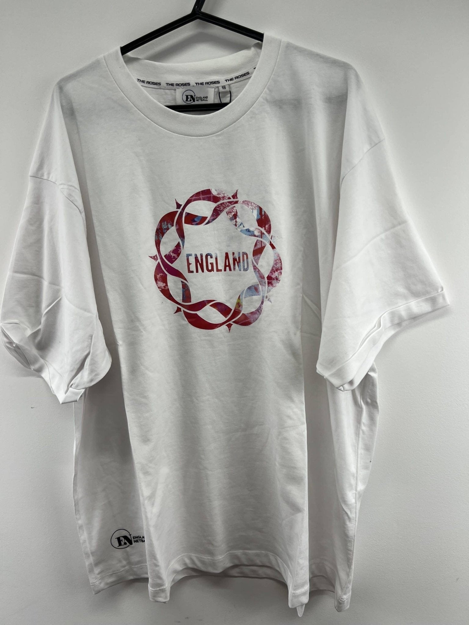 England Netball T-Shirt - Roses Design - kitround England Netball product