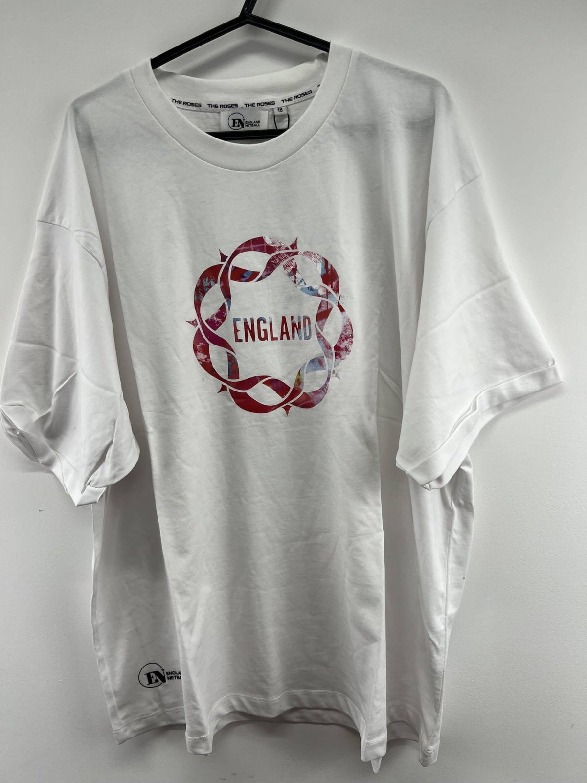 England Netball T-Shirt - Roses Design - kitround
