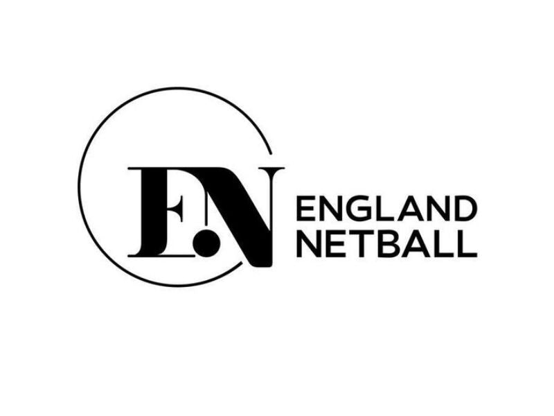 Black logo of England Netball on a white background