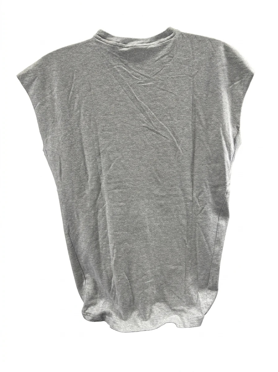 Men's Gymshrk  Grey Sleeveless Gym Top