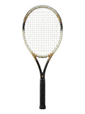 Enhanced Front view of Wilson Hammer 6.2 tennis racket showing black and gold frame