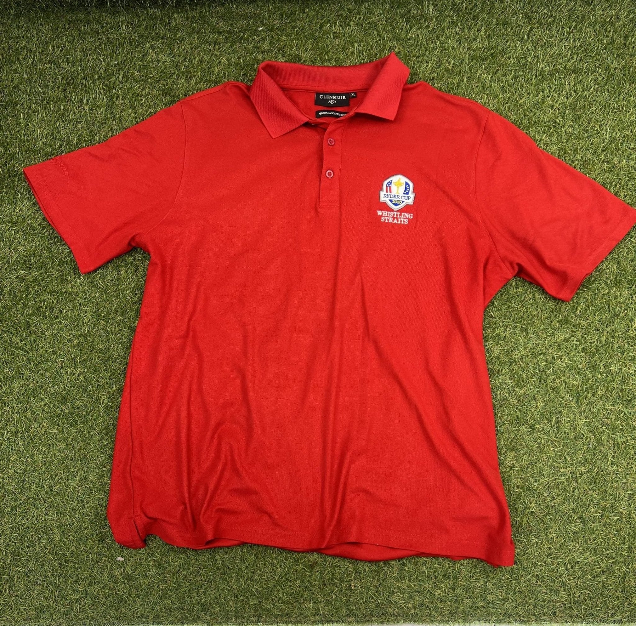 Glenmuir Red Polo Shirt Ryder Cup 2020 Whistling Straits - kitround kitround product