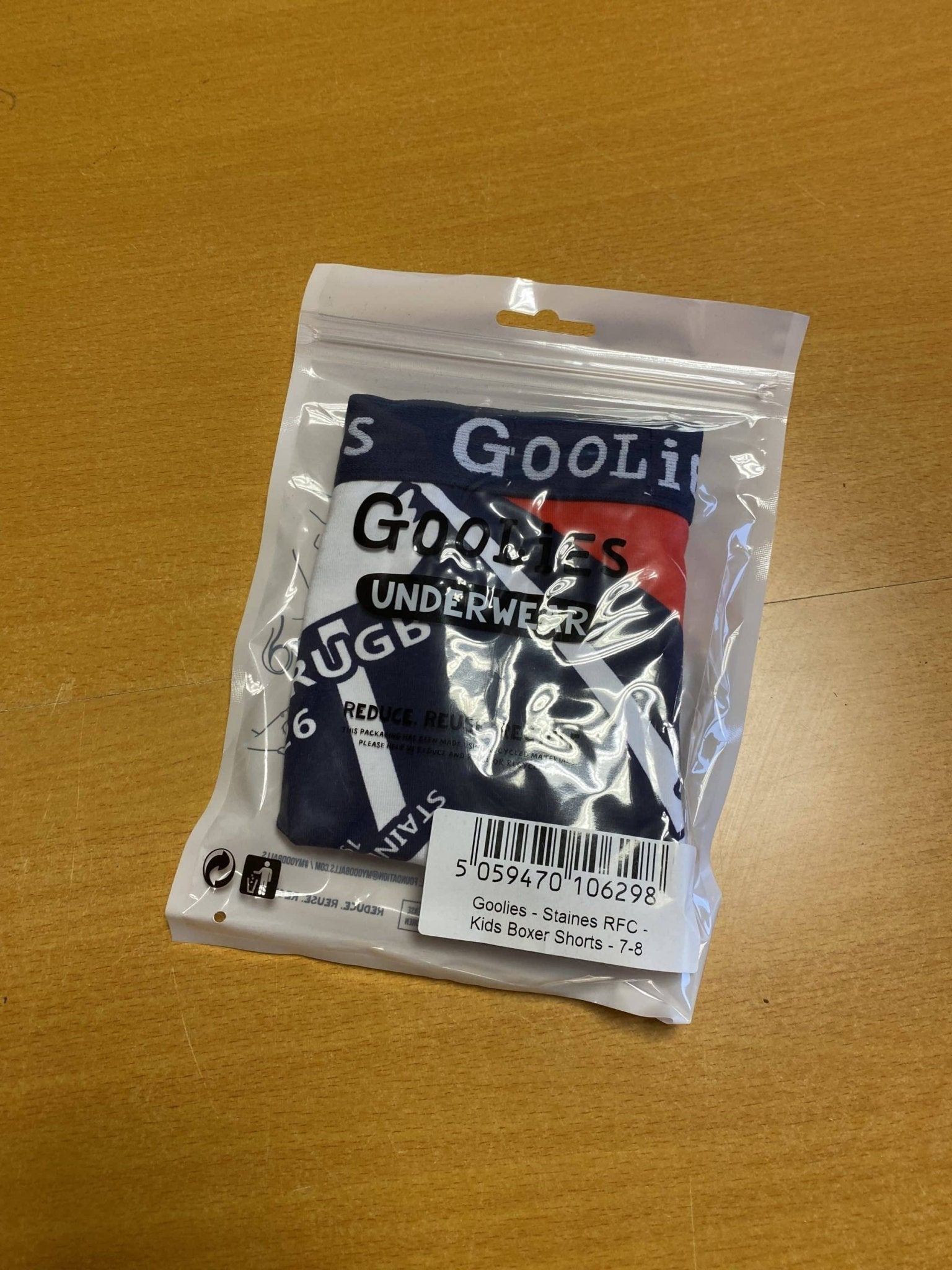 Goolies Staines RFC Kids Boxer Shorts 7 - 8 - kitround Staines Rugby Club product