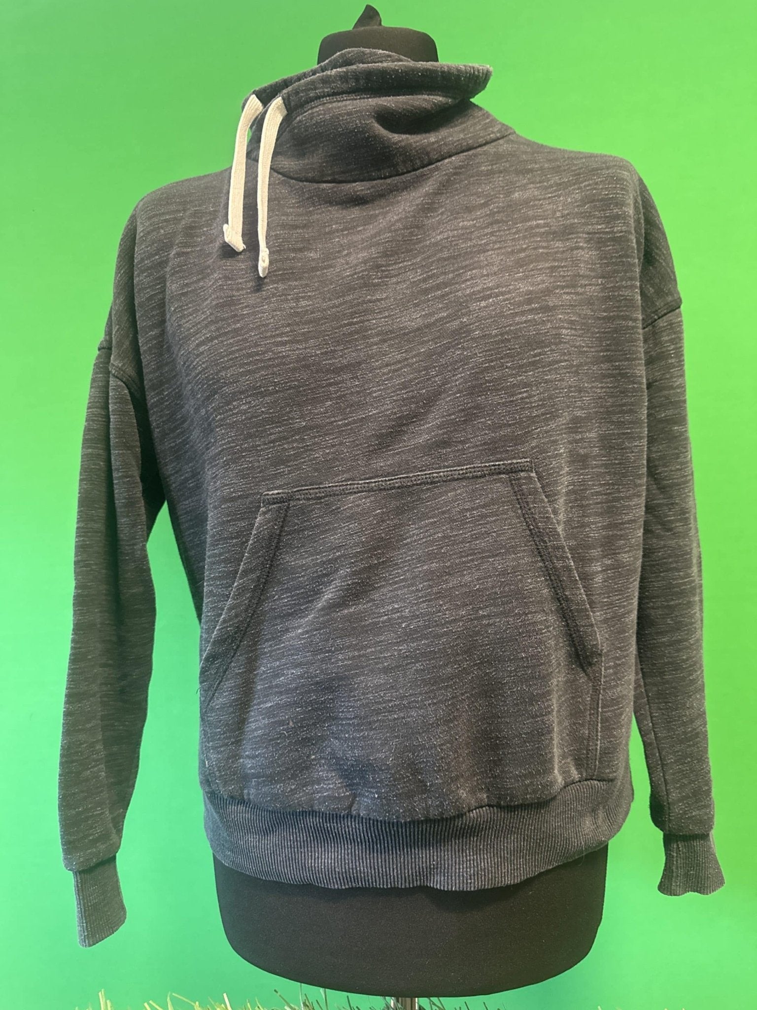 Grey Hoodie with White Drawstrings - kitround kitround product