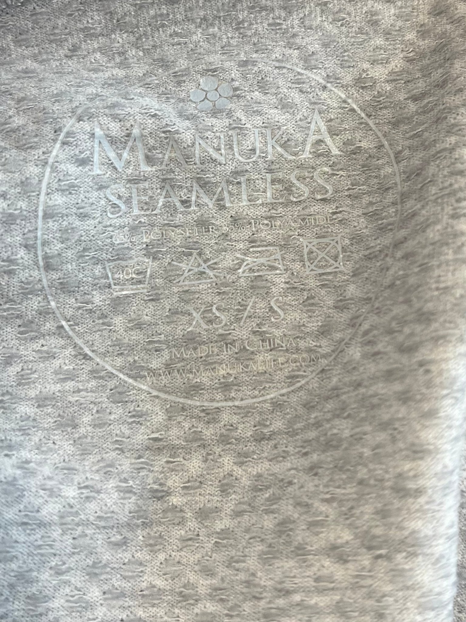 Grey Long Sleeve Seamless Top - kitround kitround product