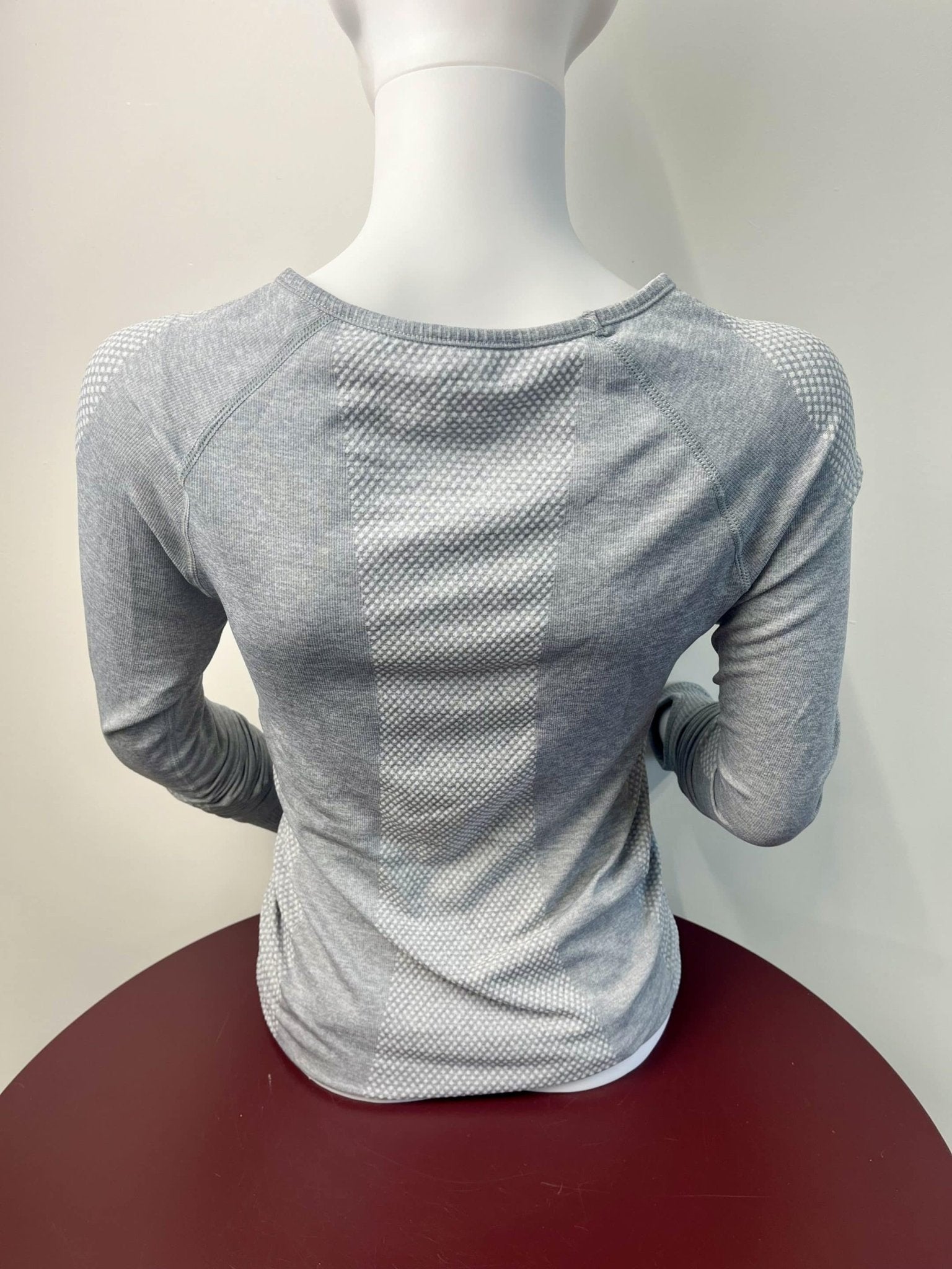 Grey Long Sleeve Seamless Top - kitround kitround product