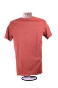 Back view of brick red Gymshark short sleeved T-shirt on mannequin