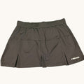 Black HEAD tennis skirt with wide waistband and subtle pleats, lightweight and stretchy fabric.