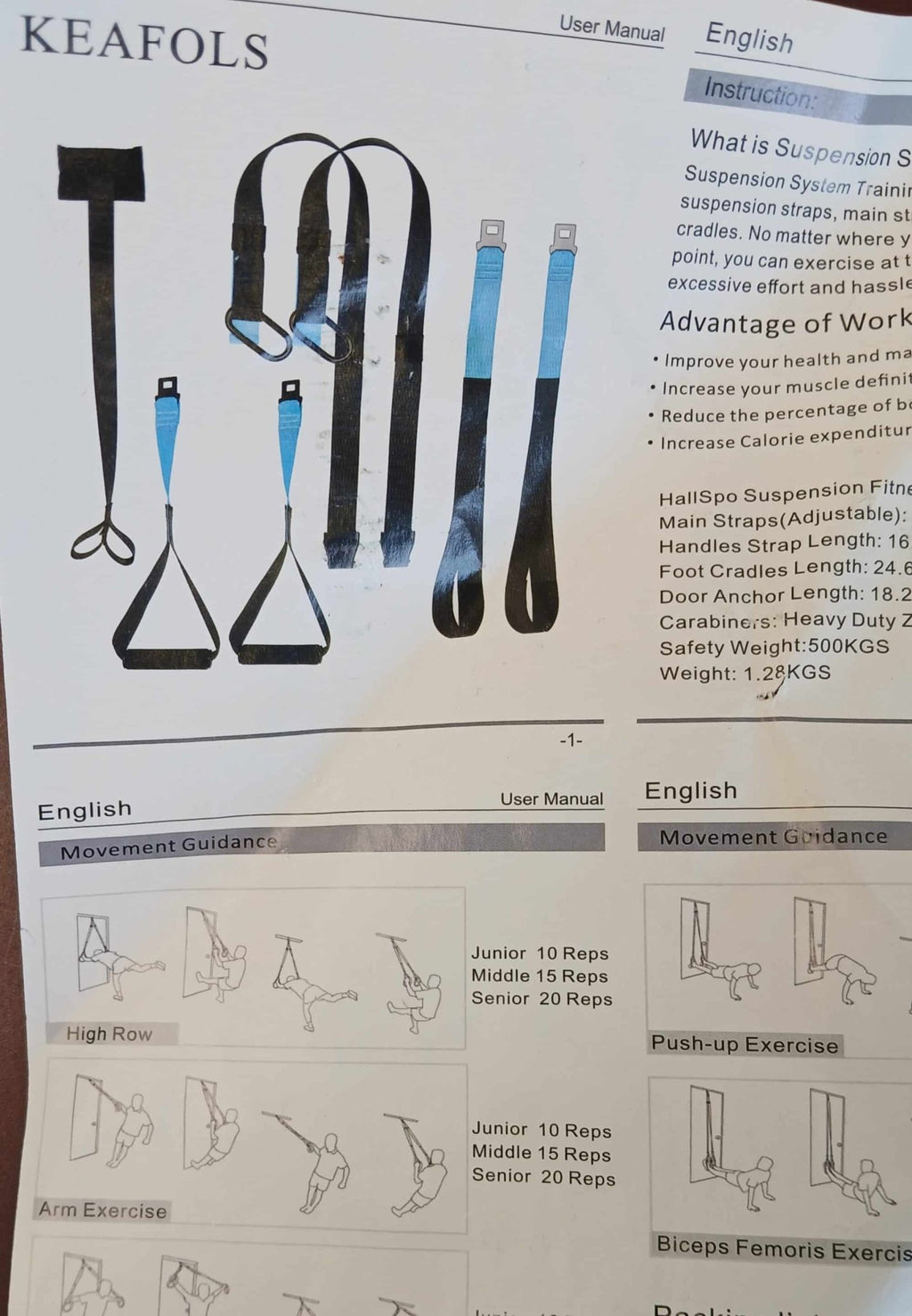 Keafols Suspension Training Straps - kitround kitround product