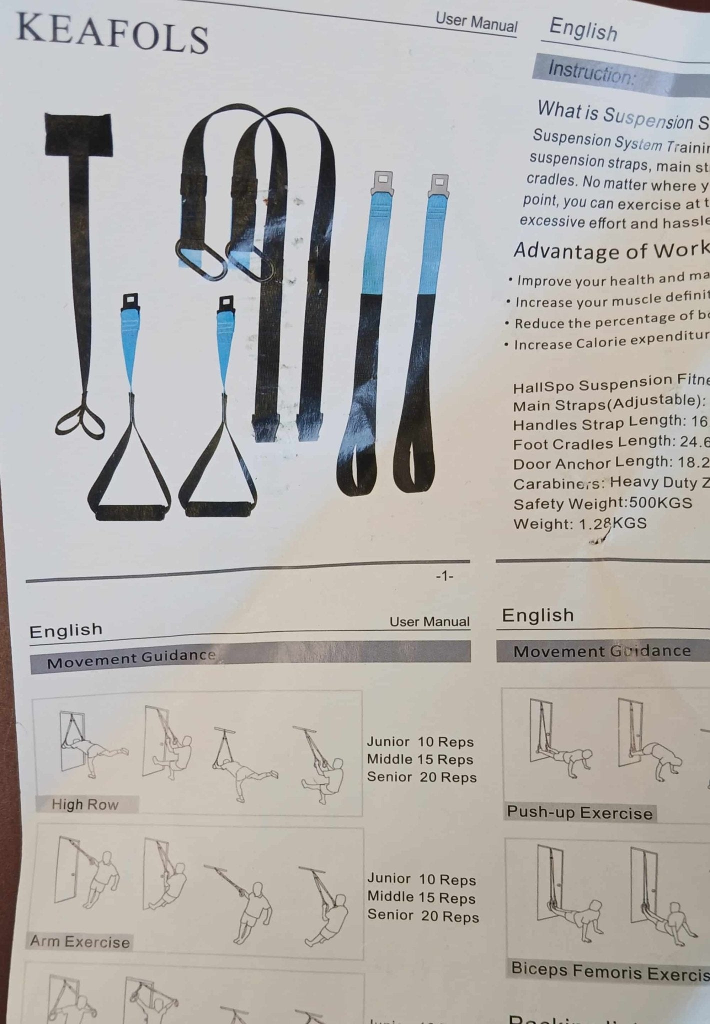 Keafols Suspension Training Straps - kitround kitround product