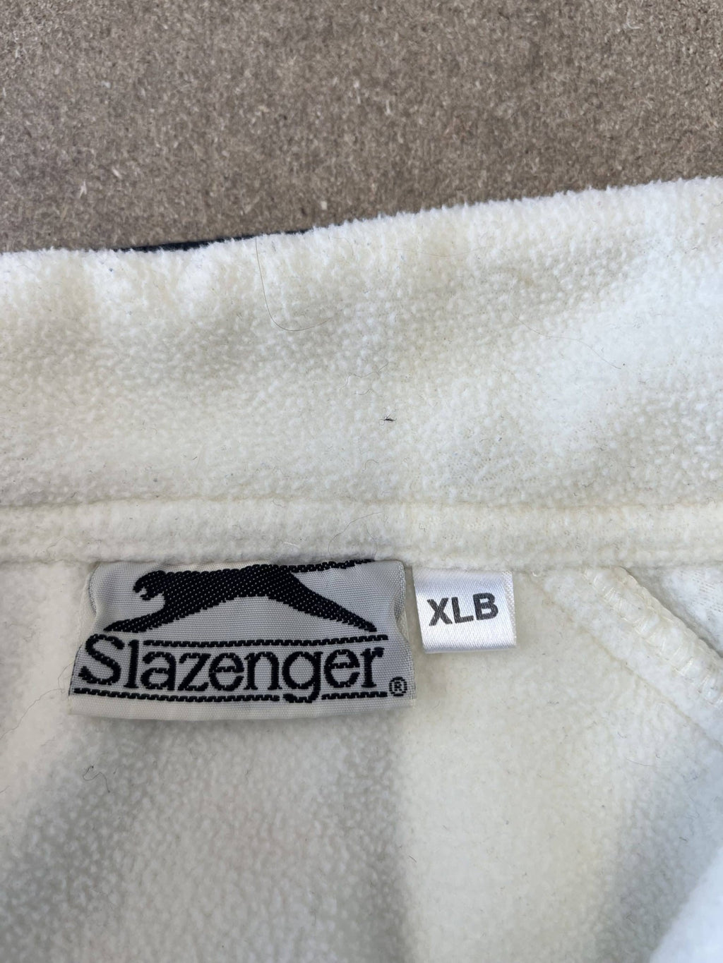 Kid's Slazenger White Fleece Jumper Age 13 yrs - kitround kitround product