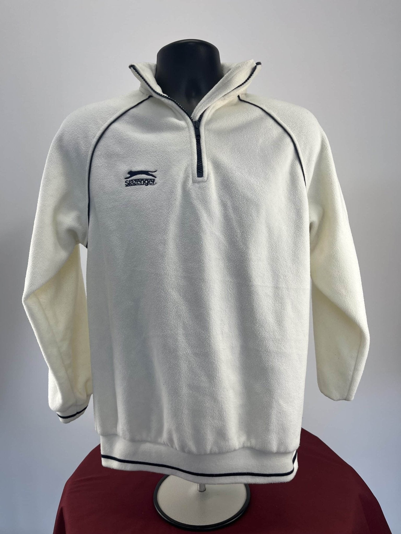 Kid's Slazenger White Fleece Jumper Age 13 yrs - kitround kitround product