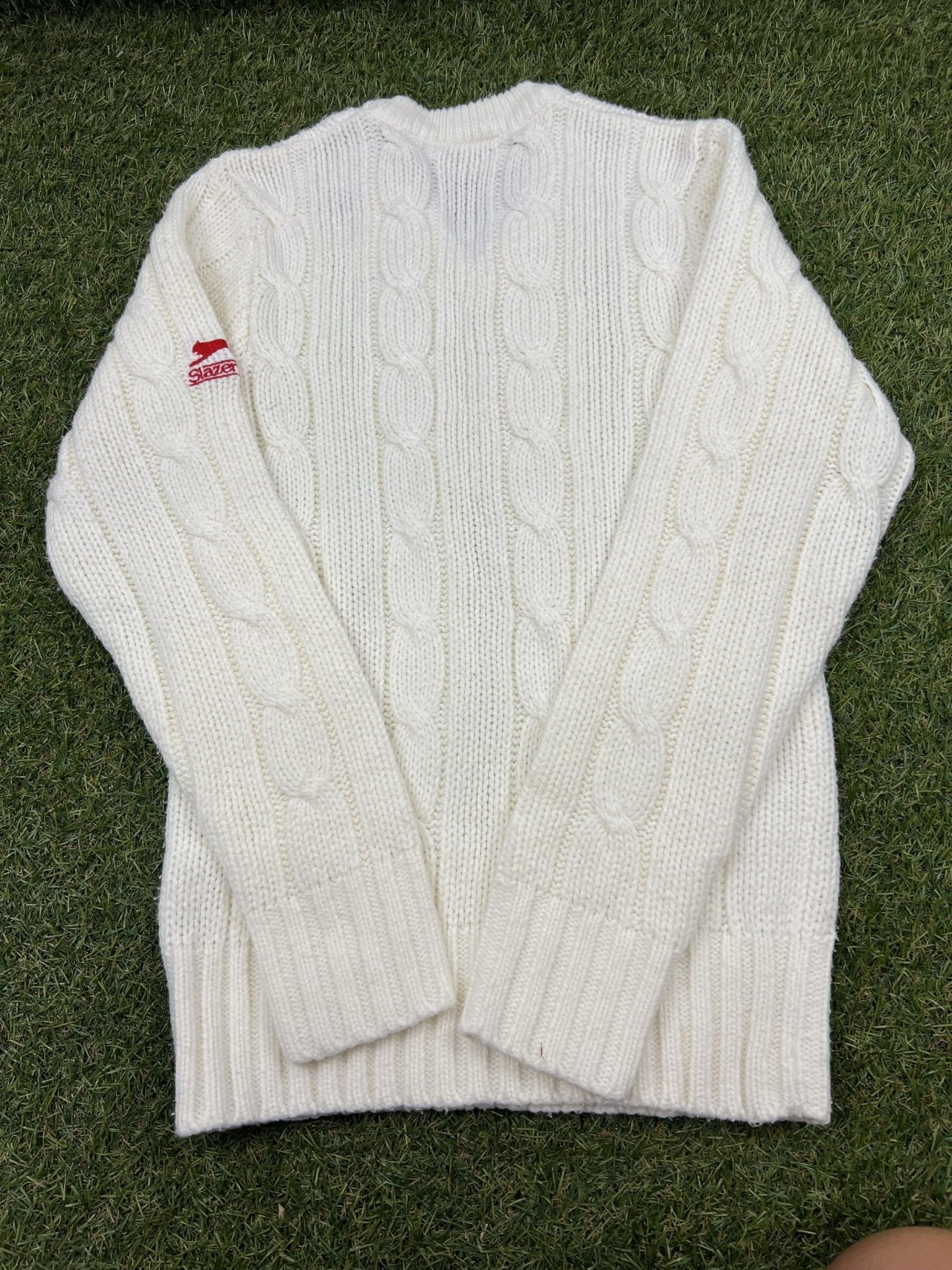 Kid’s Slazenger White Knitted Jumper - kitround kitround product