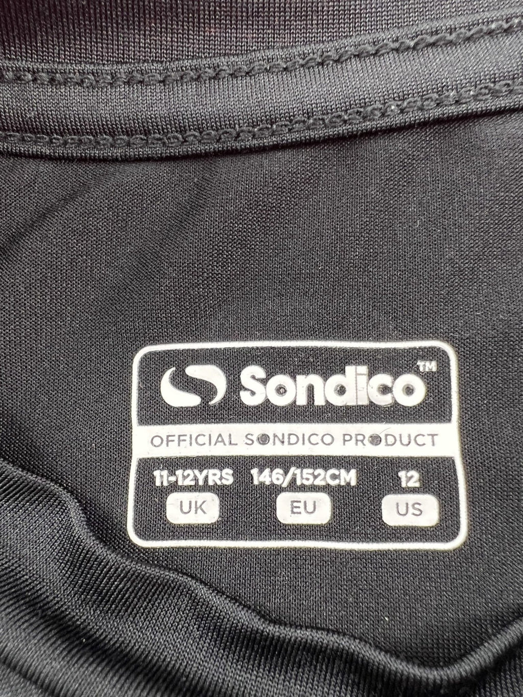 Kid’s Sondico Black Long Sleeve Sports Top Age 11 - 12 - kitround kitround product