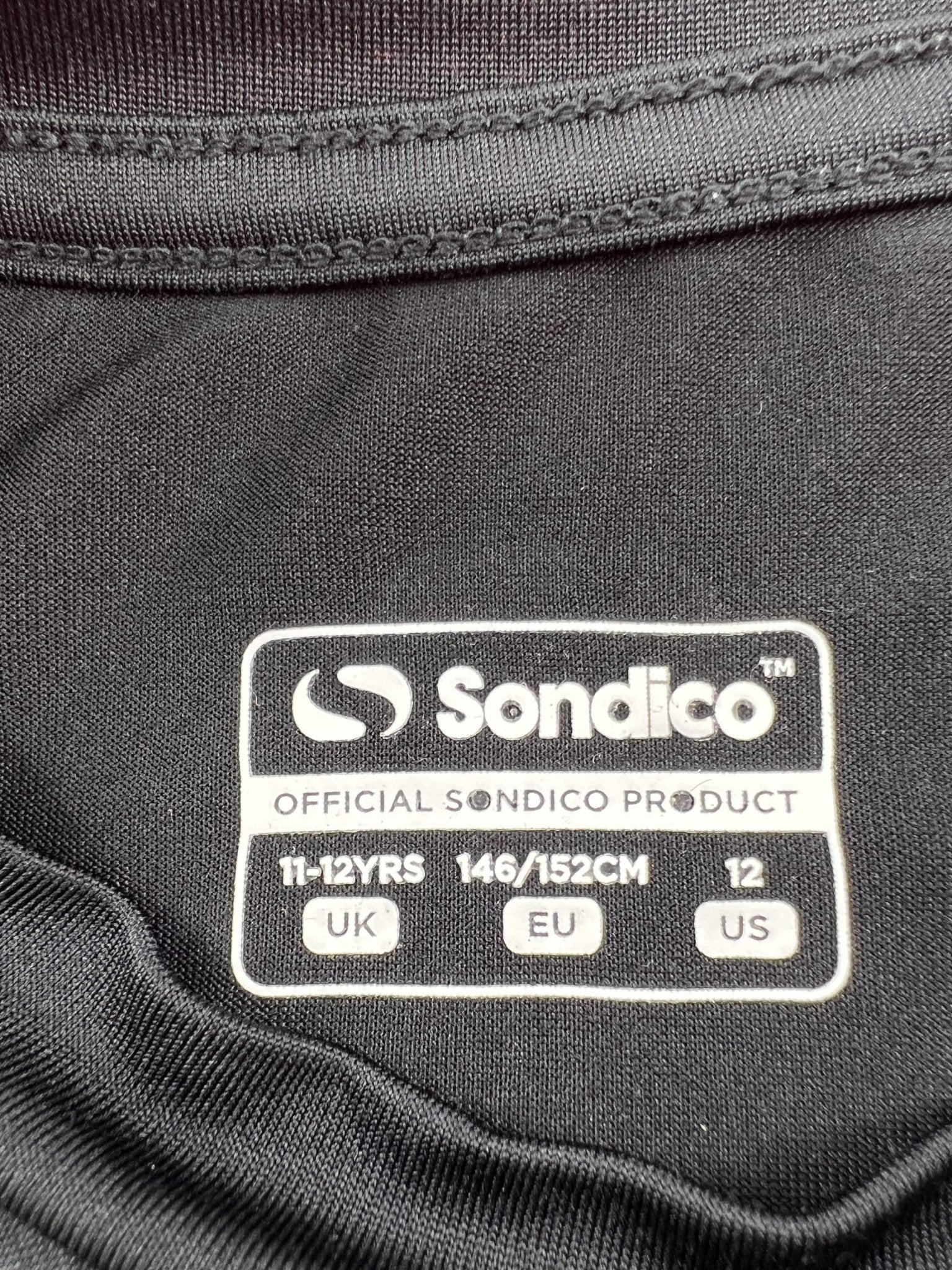 Kid’s Sondico Black Long Sleeve Sports Top Age 11 - 12 - kitround kitround product