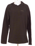 Front view of black Wedze kids thermal long-sleeved top, size 12 years
