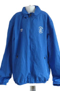  kids' blue Luton Town rain jacket on mannequin