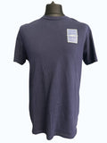 Dark blue AMC T-shirt with a minimalist tennis court graphic on the chest, made from breathable fabric.