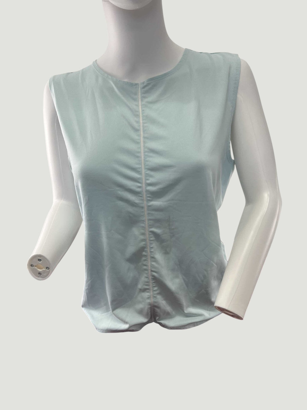 kitround aqua sleeveless vest with front seam detail, perfect for fitness and tennis.